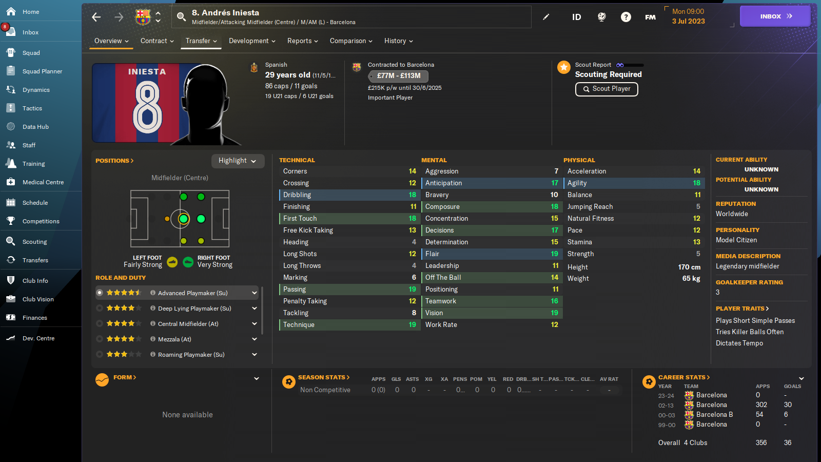 Andrés Iniesta profile