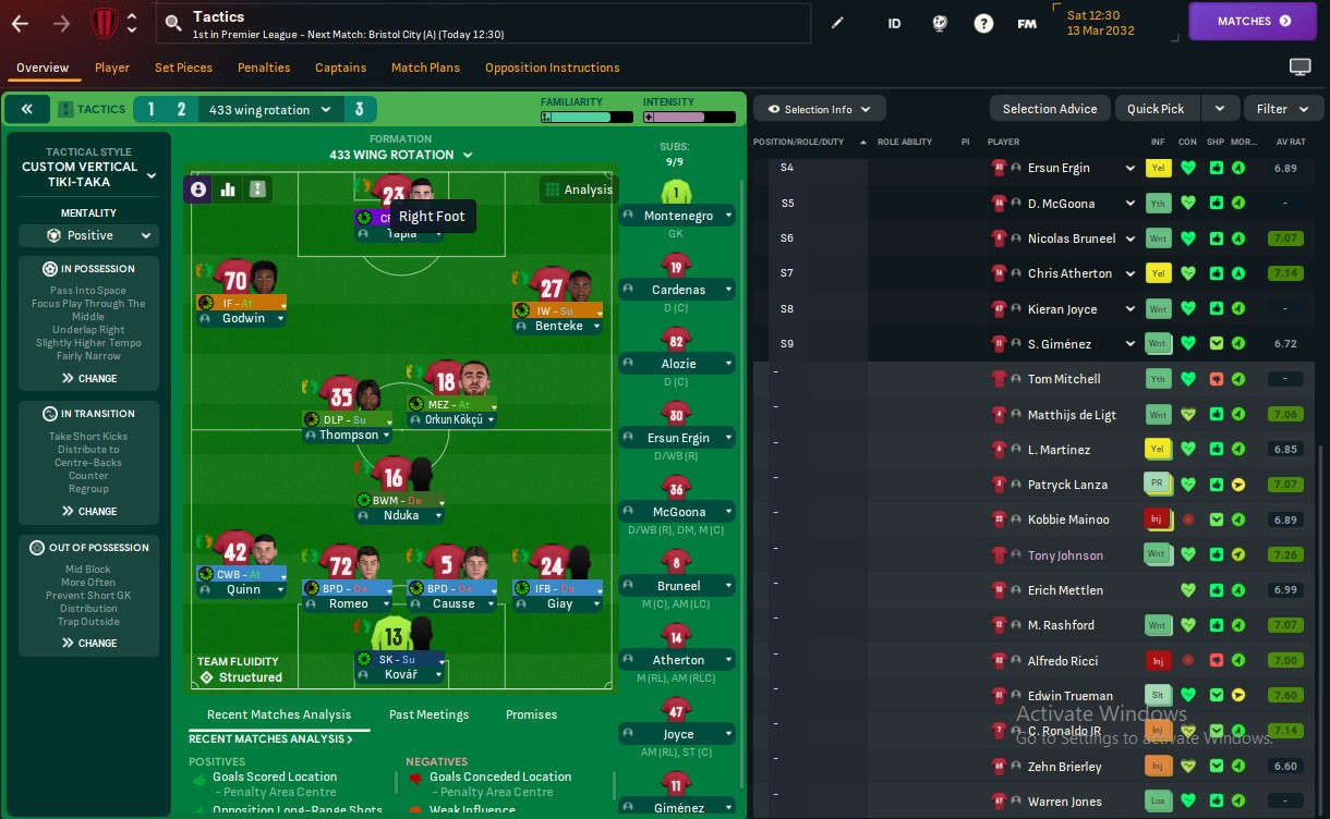 4-3-3 Wide tactic