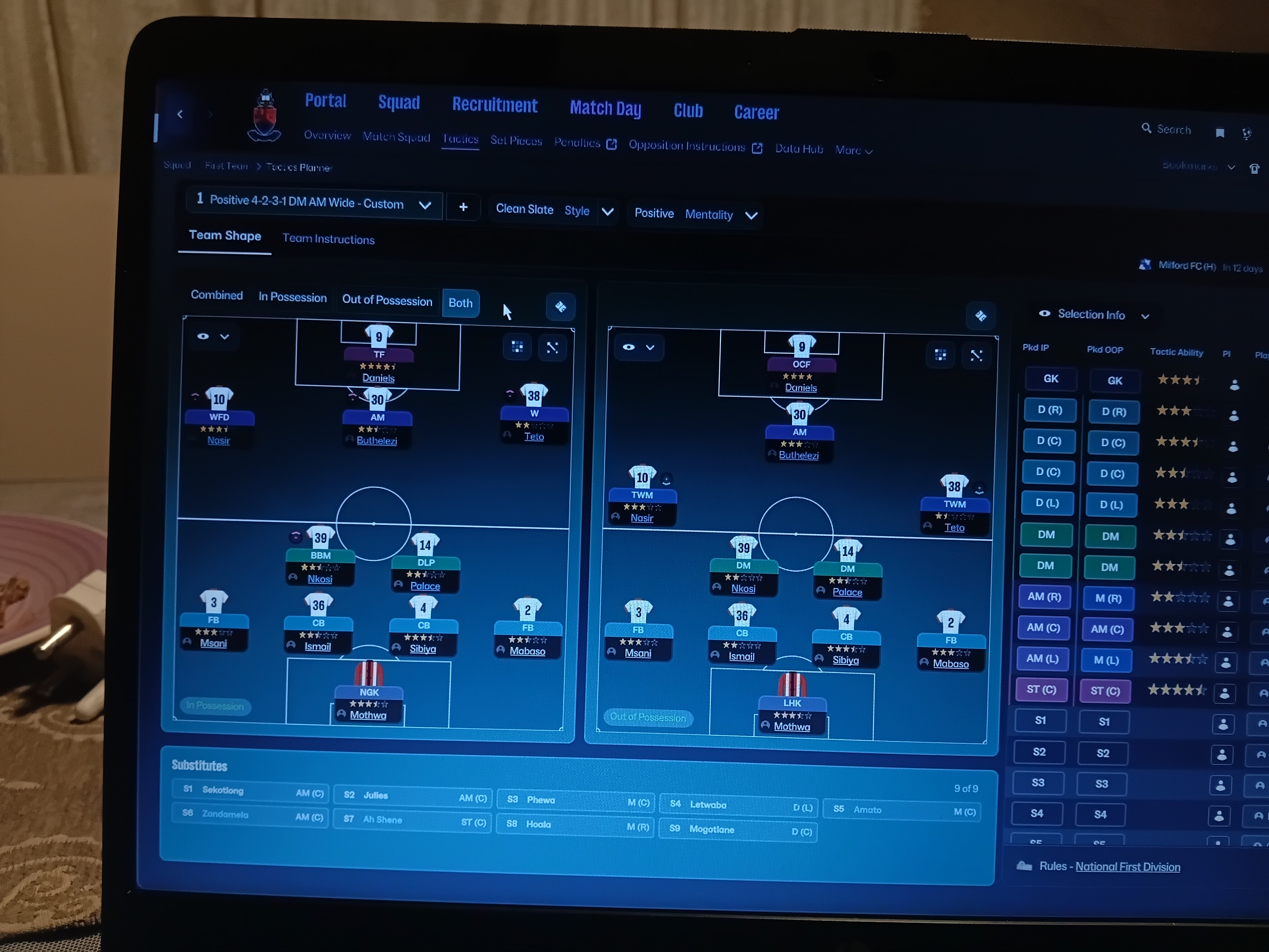 4-2-3-1 Wide tactic