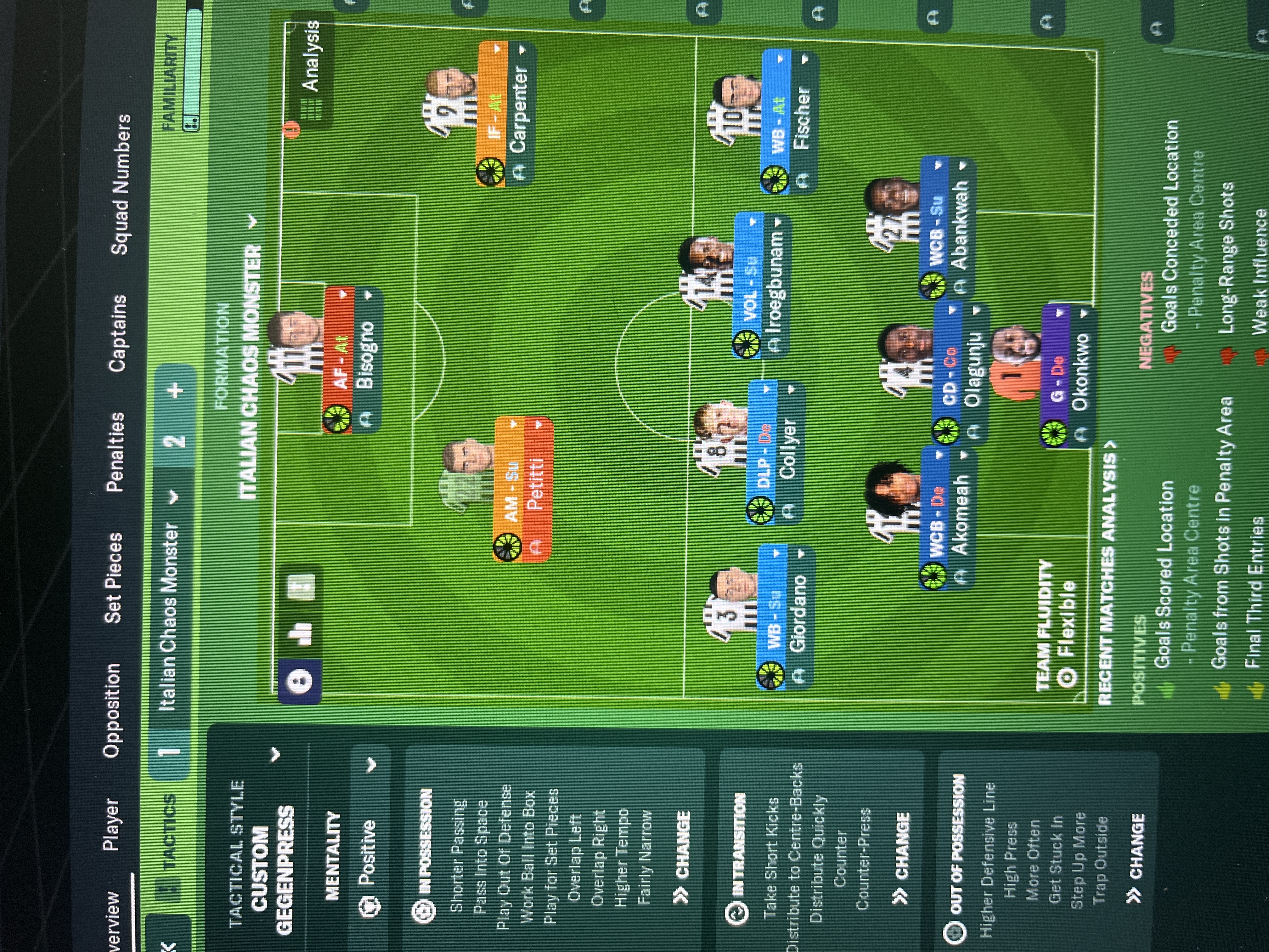 4-2-3-1 Wide tactic screenshot