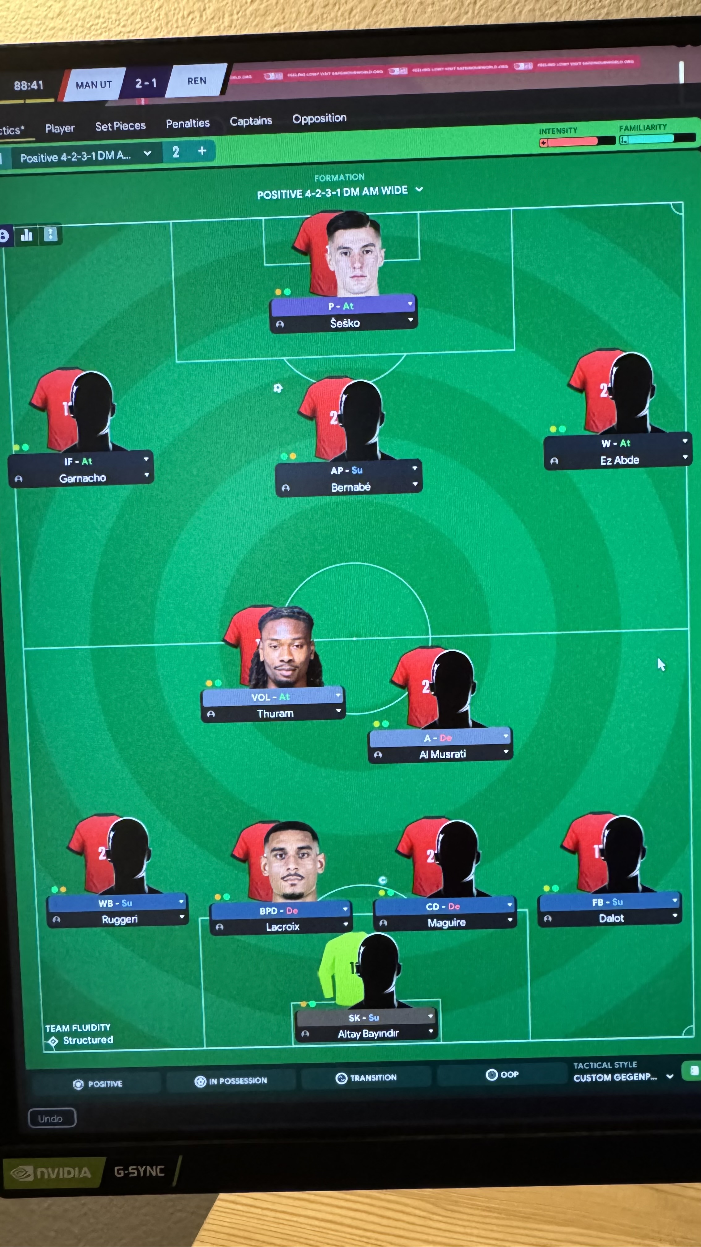 4-2-3-1 Wide tactic screenshot