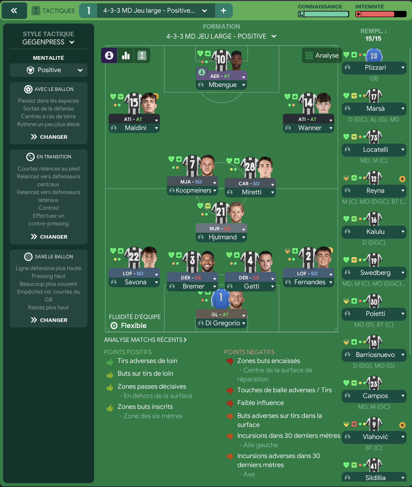4-3-3 MD Jeu large tactic