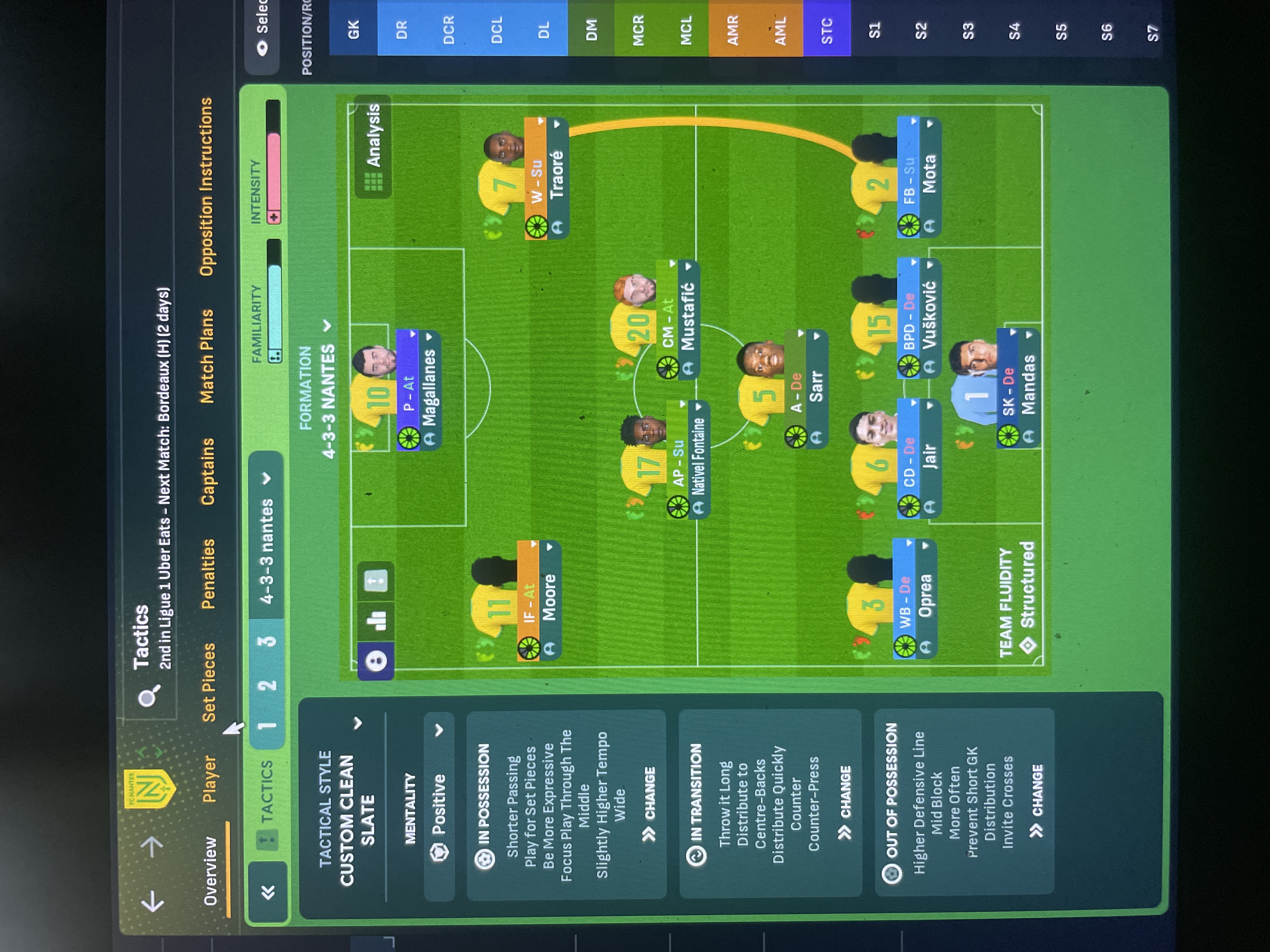 4-3-3 Nantes tactic screenshot