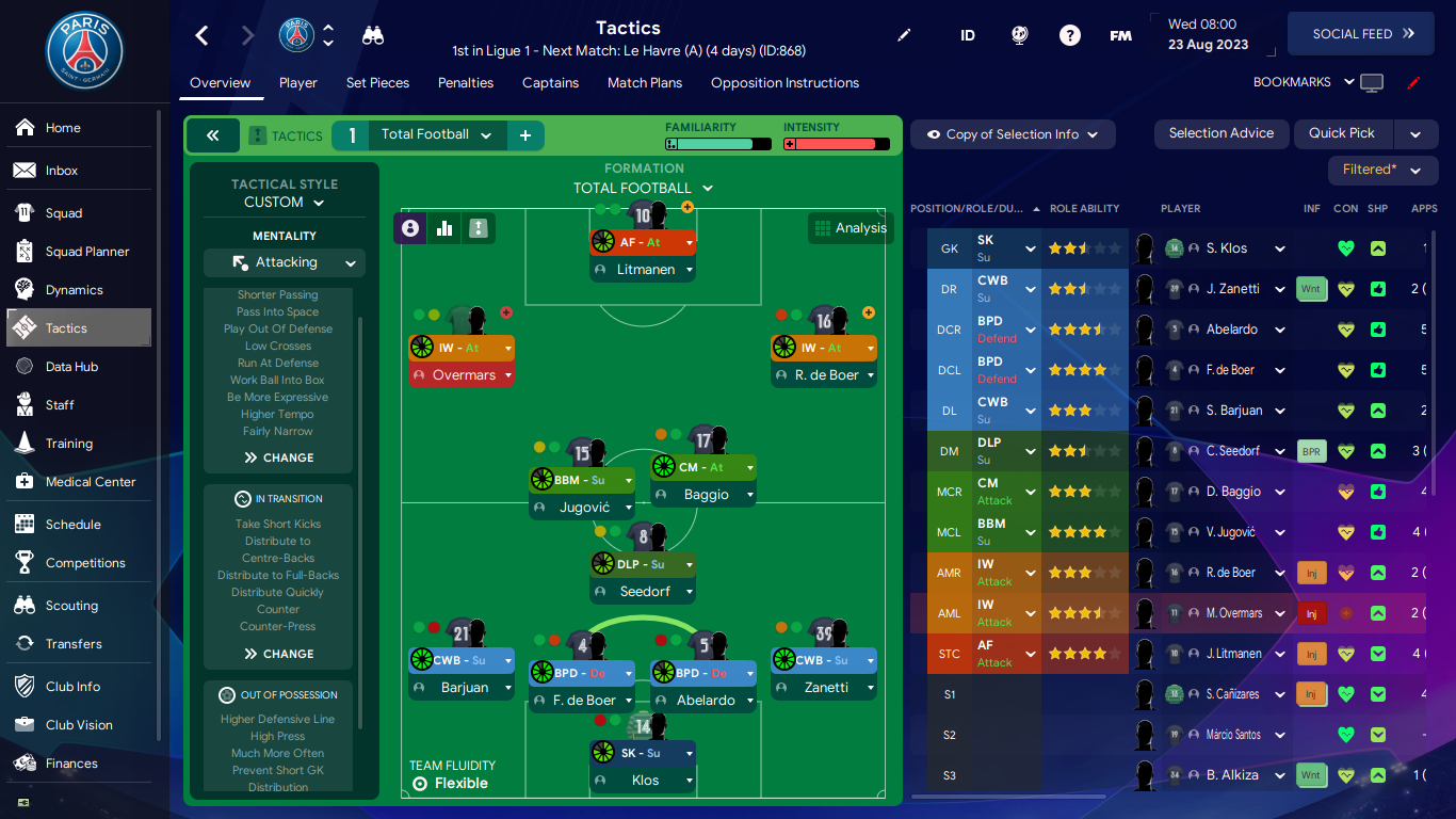 4-3-3 tactic screenshot