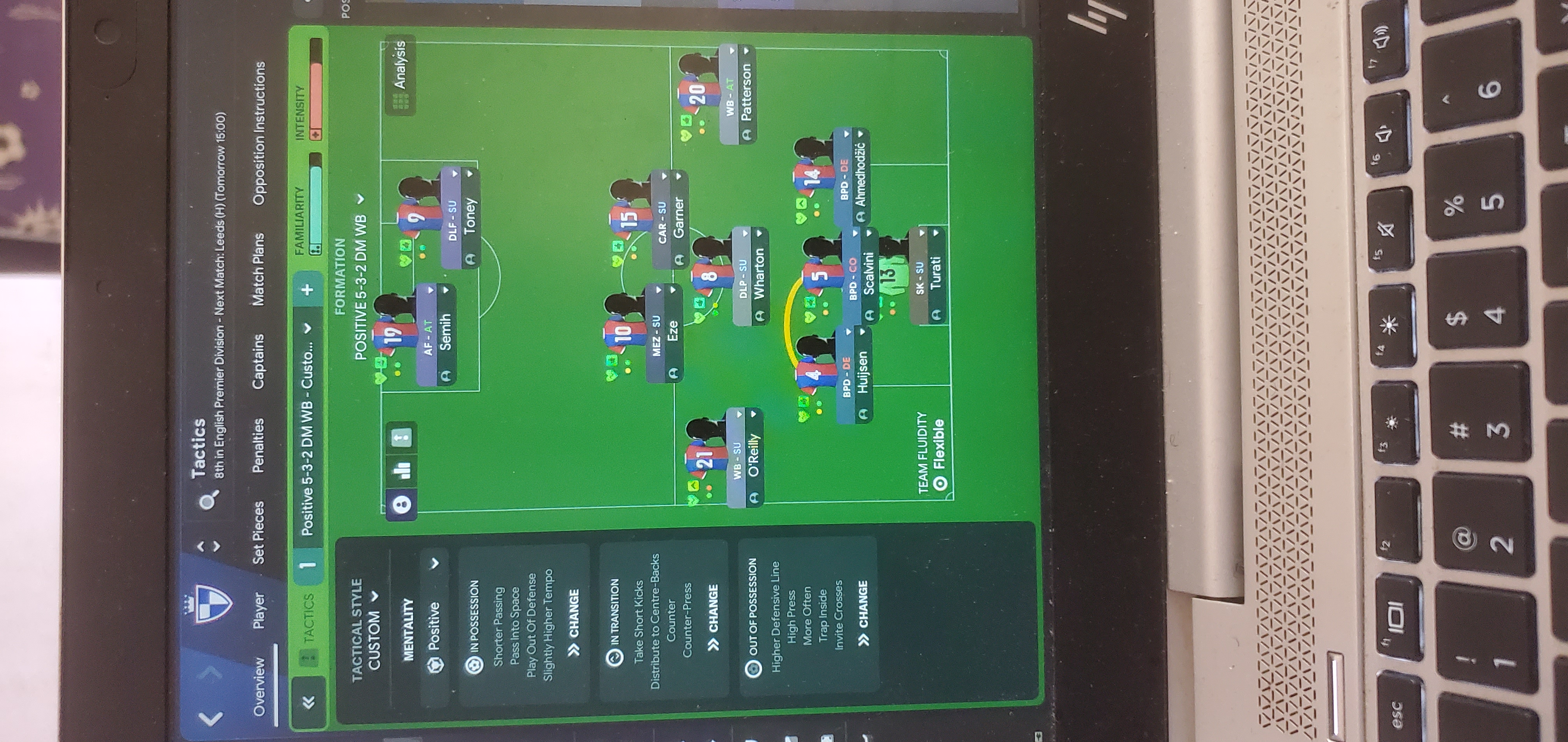5-3-2 DM WB tactic screenshot
