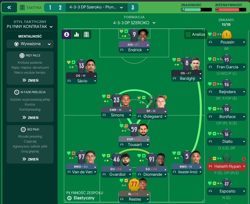 4-3-3 DP Szeroko tactic