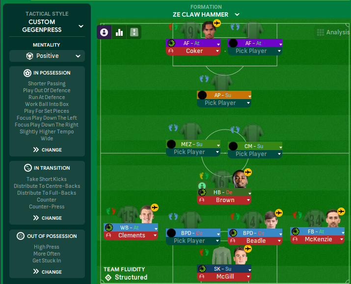 4-2-3-1 Wide tactic screenshot