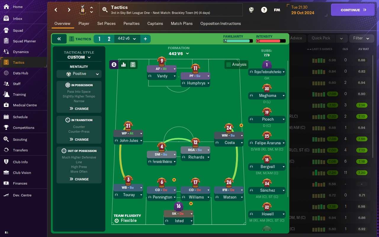 4-4-2 v6 tactic screenshot