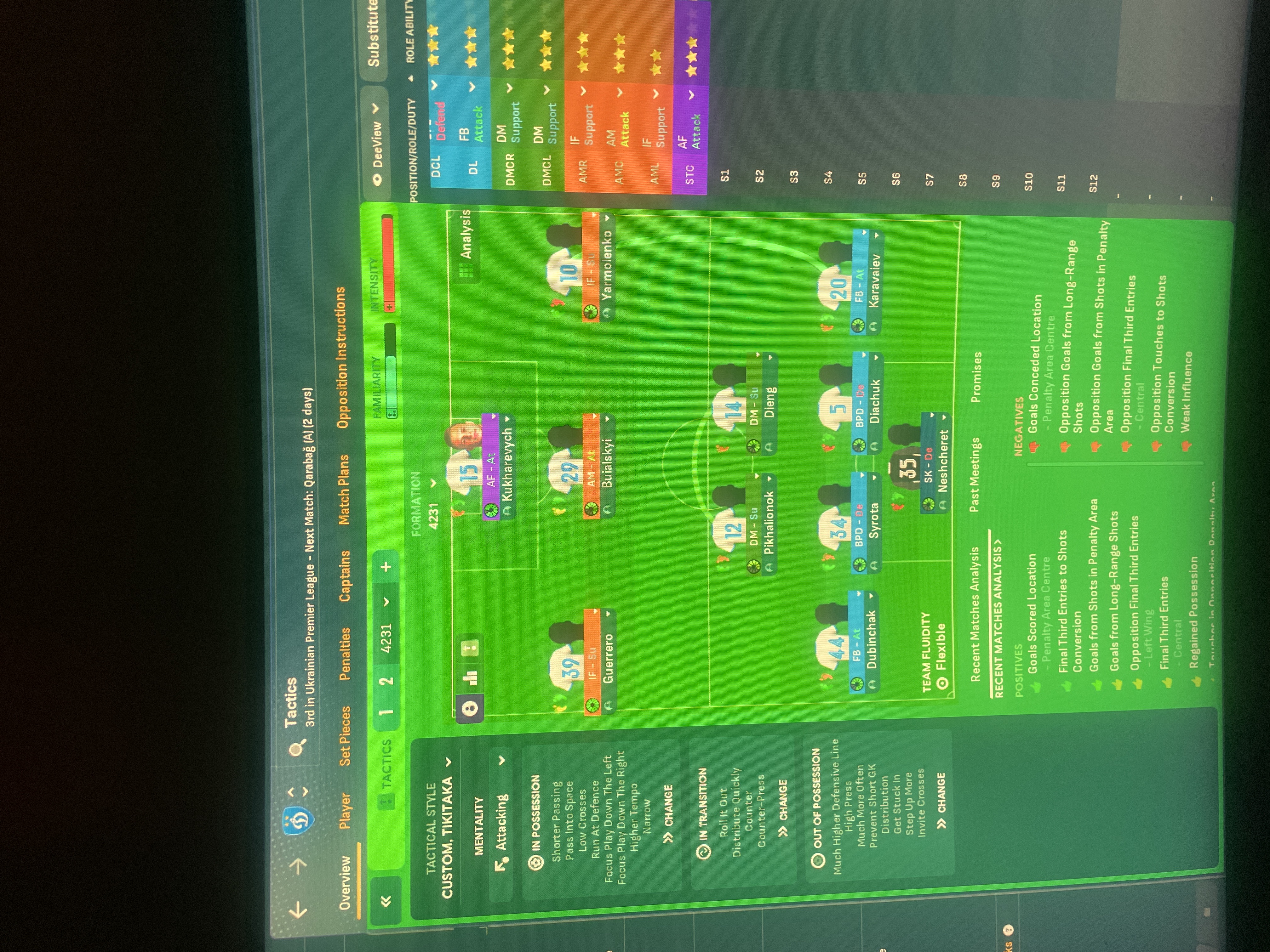 4-2-3-1 tactic screenshot