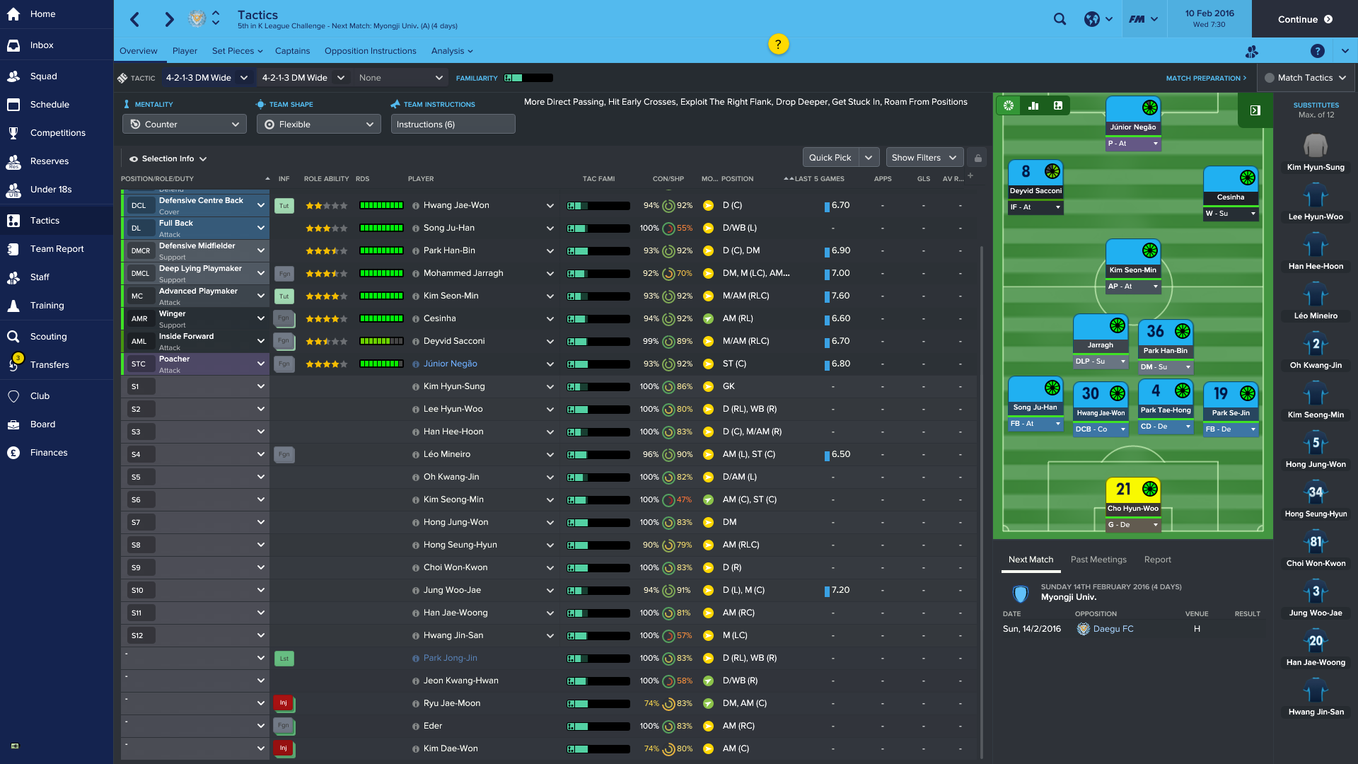 4-2-3-1 Wide tactic screenshot