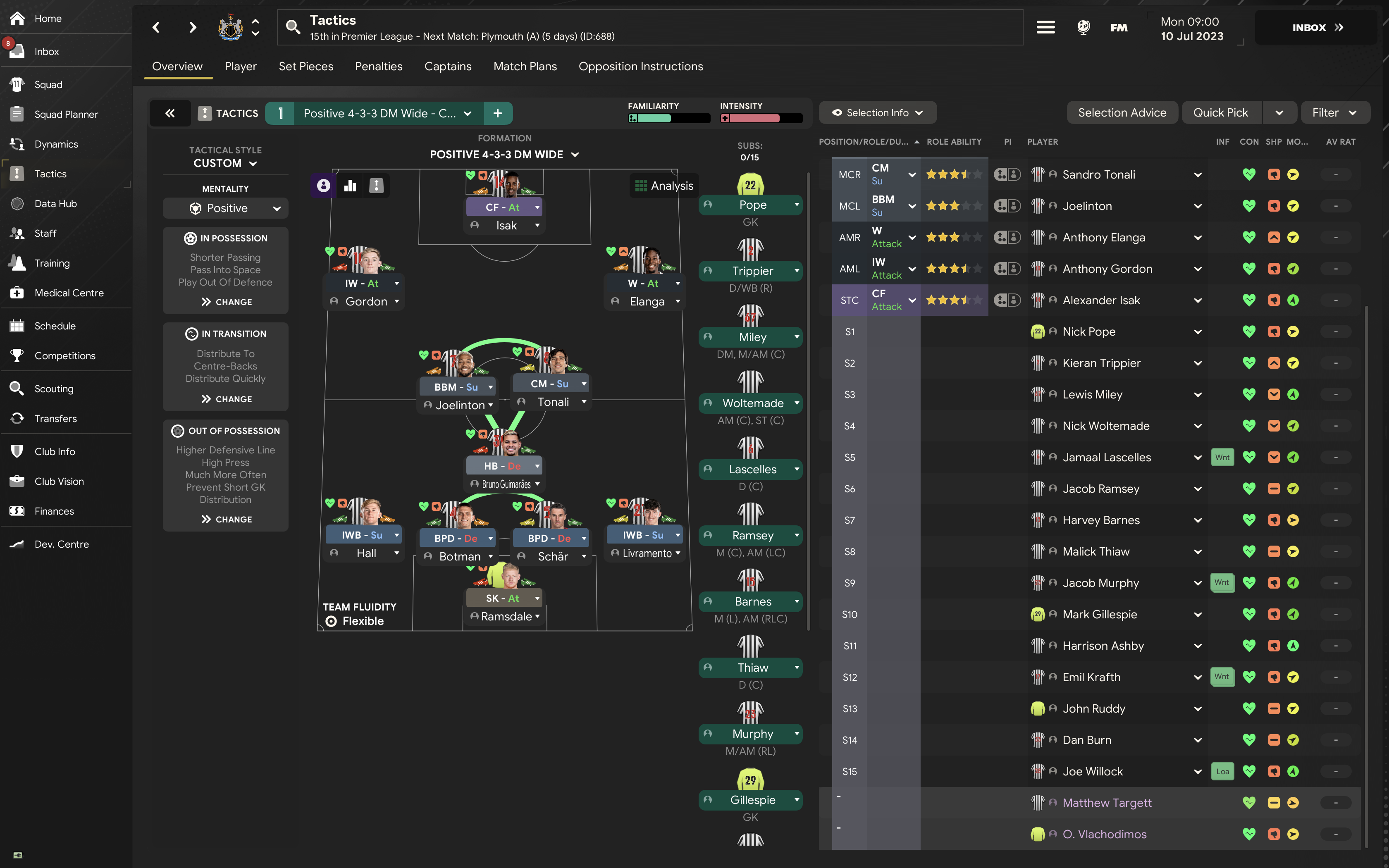 Positive 4-3-3 DM Wide tactic