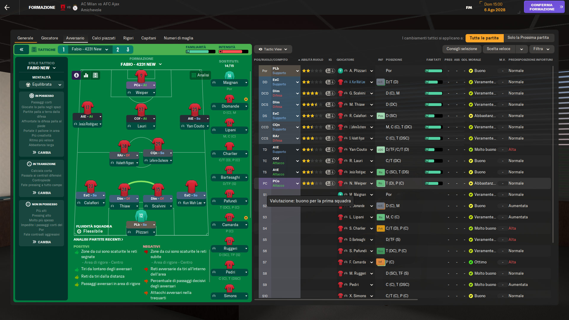 4-2-3-1 Wide tactic screenshot
