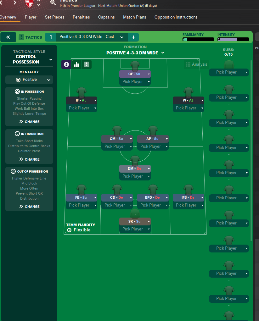 4-3-3 DM Wide tactic screenshot