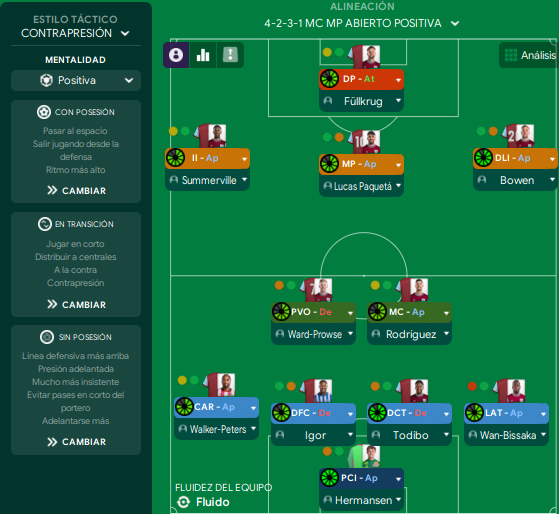 4-2-3-1 Wide tactic screenshot