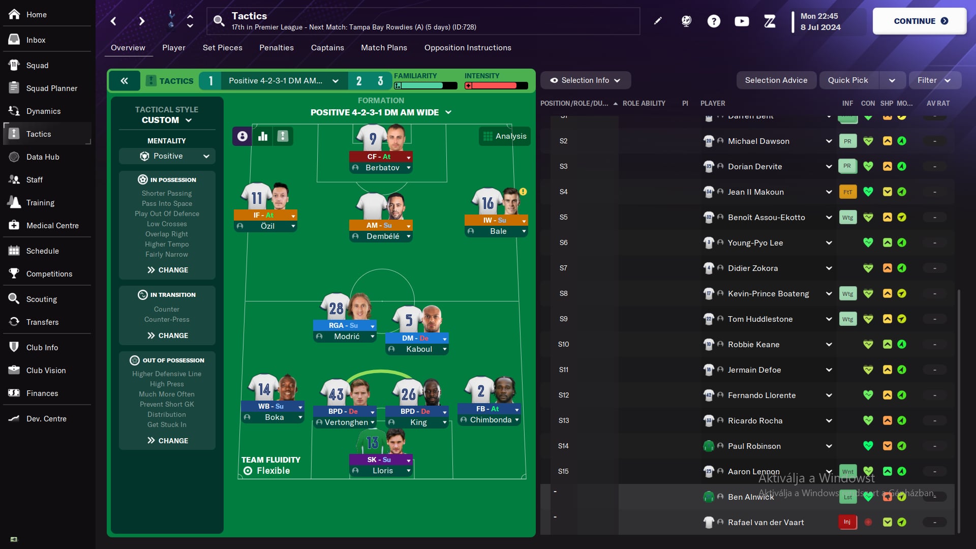 4-2-3-1 AM Wide tactic