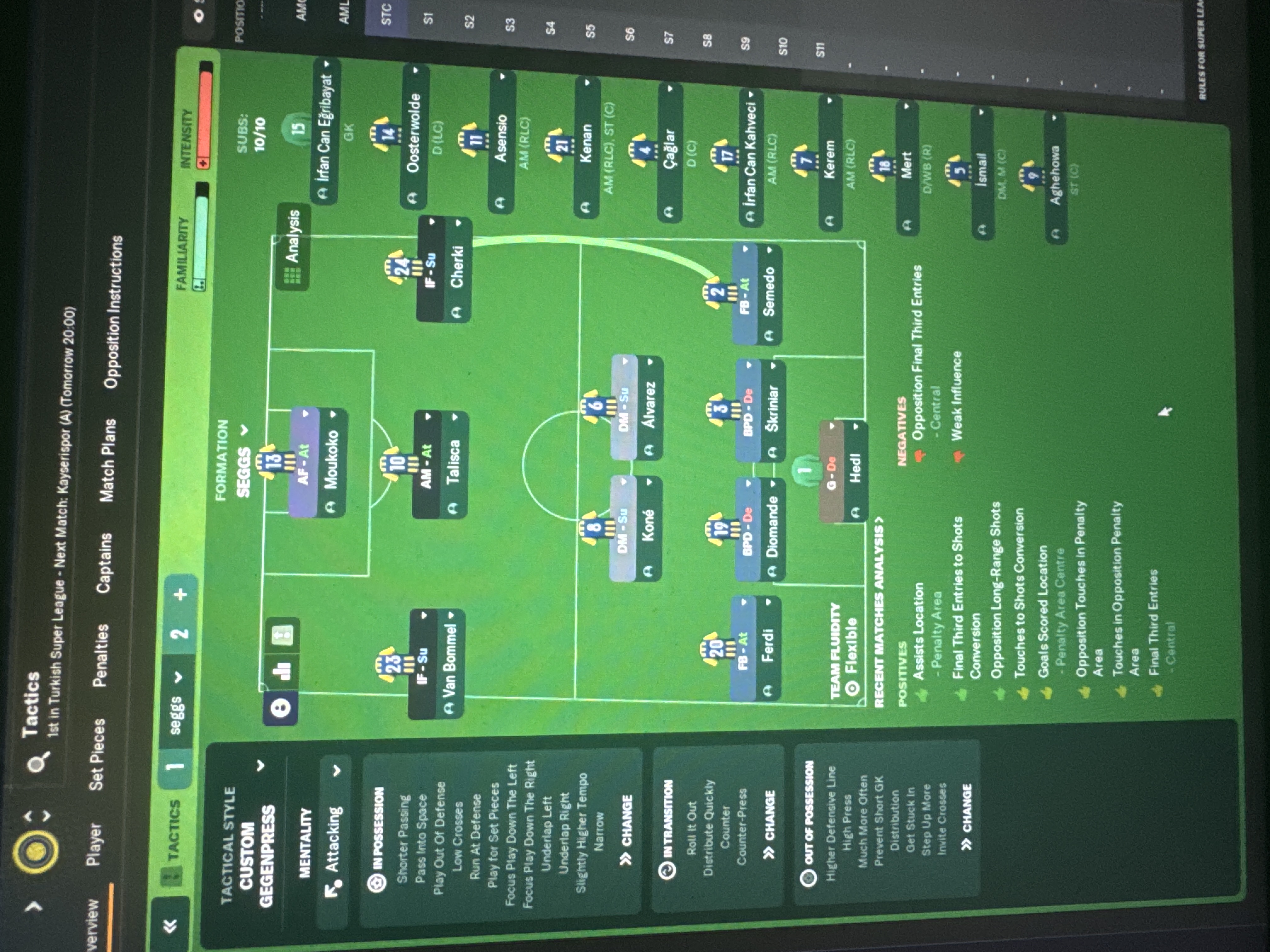 4-2-3-1 tactic screenshot