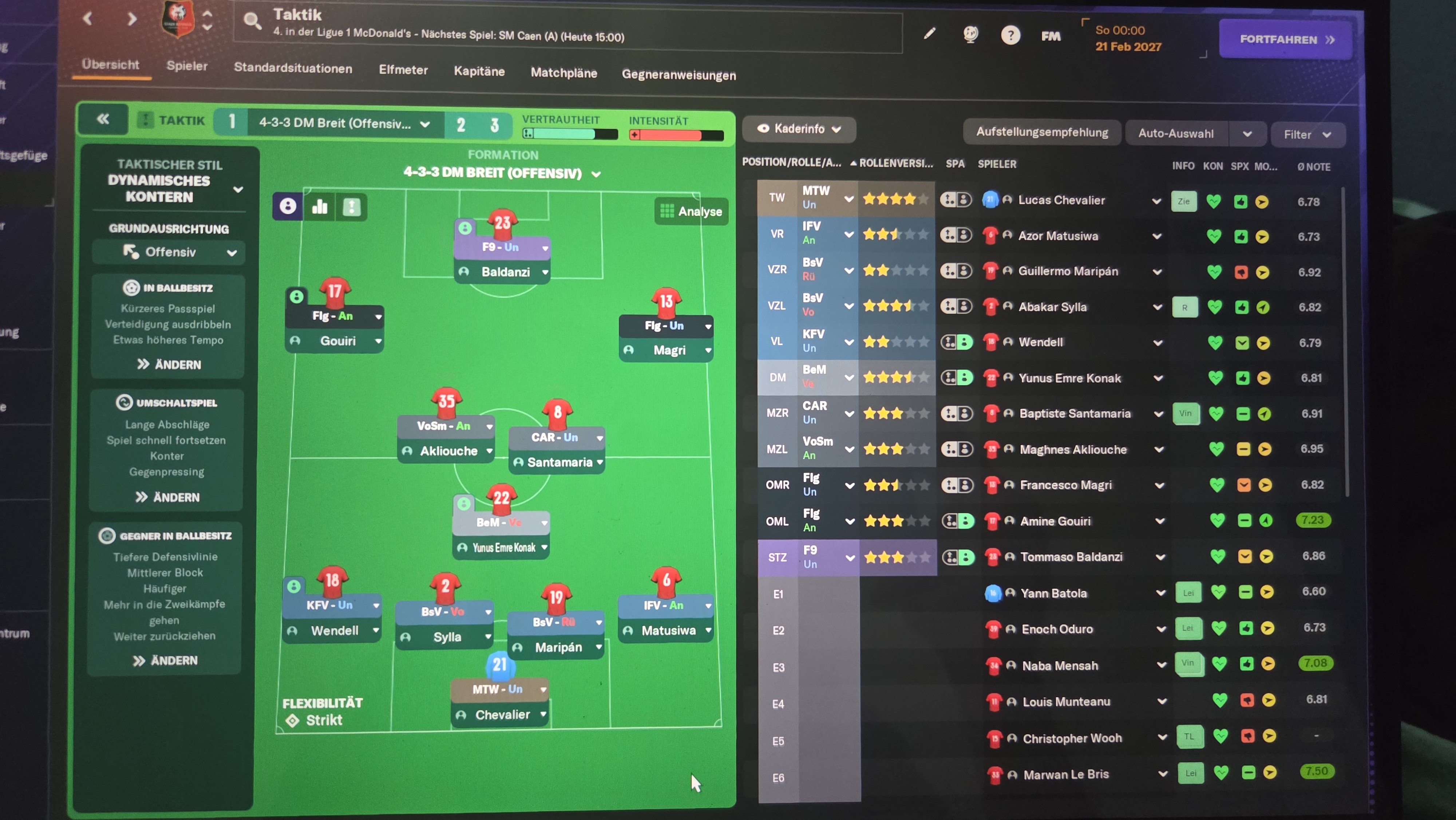 4-3-3 Breit tactic screenshot