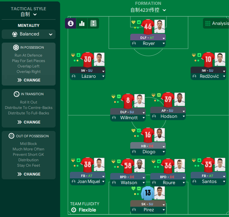 4-2-3-1 tactic screenshot
