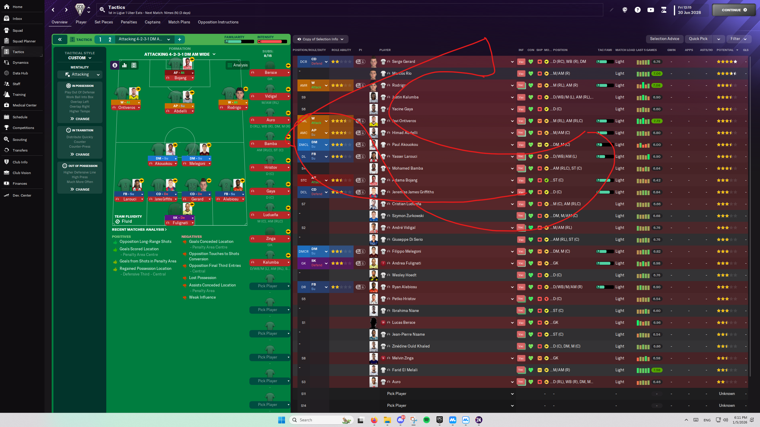 4-2-3-1 AM Wide tactic