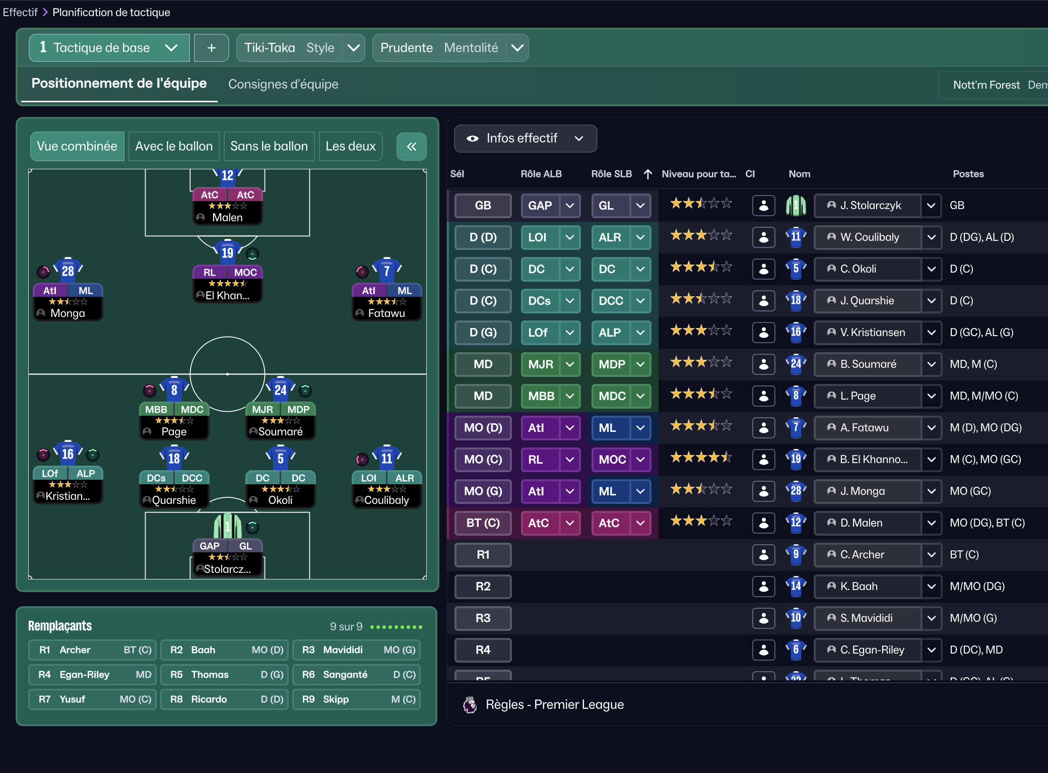 4-2-3-1 Wide tactic screenshot