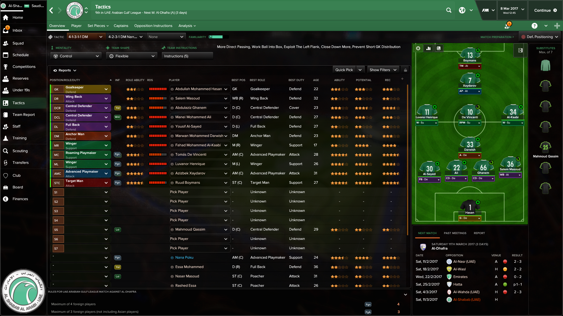 4-2-3-1 DM tactic screenshot