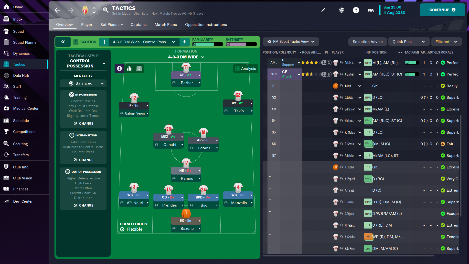 4-3-3 DM Wide tactic