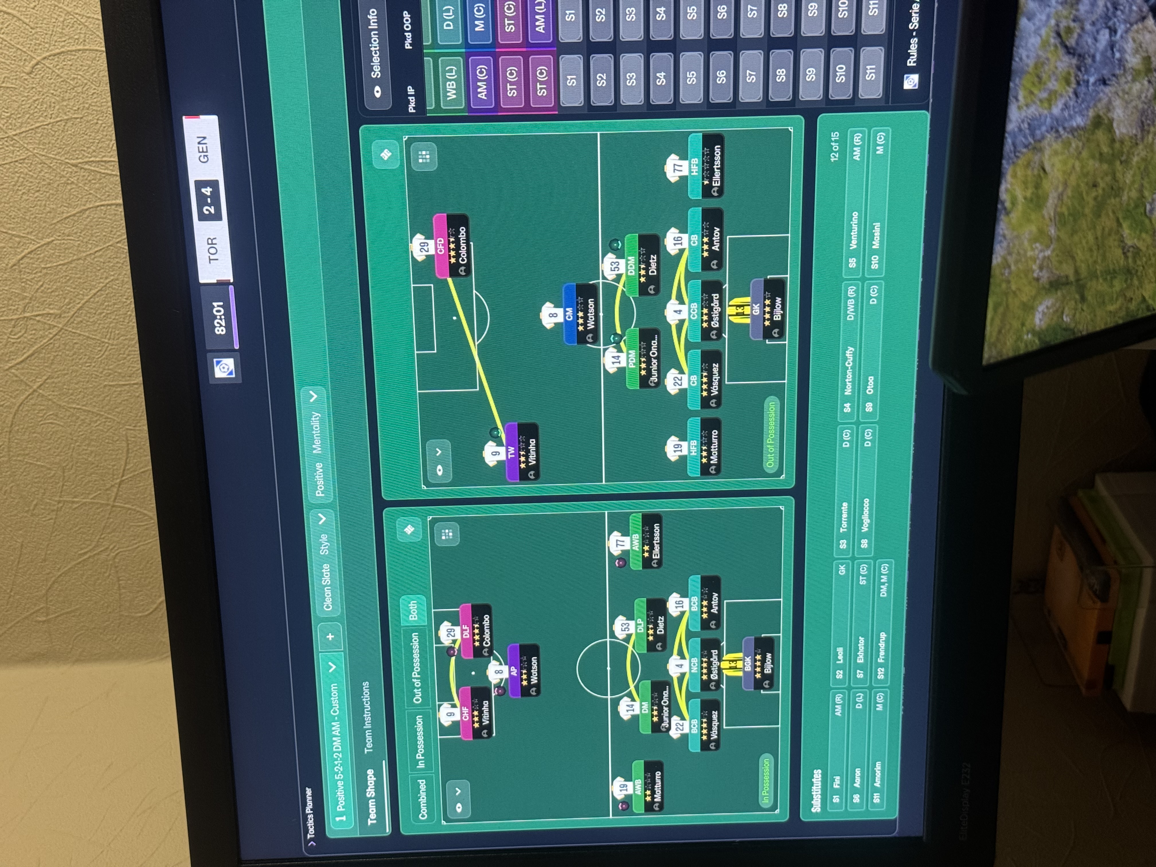 5-3-2 DM AM tactic screenshot