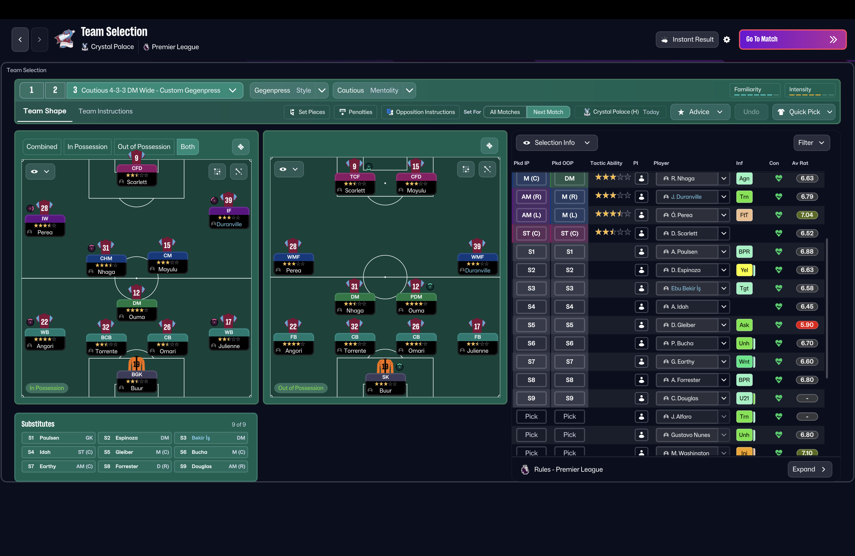4-3-3 DM Wide tactic