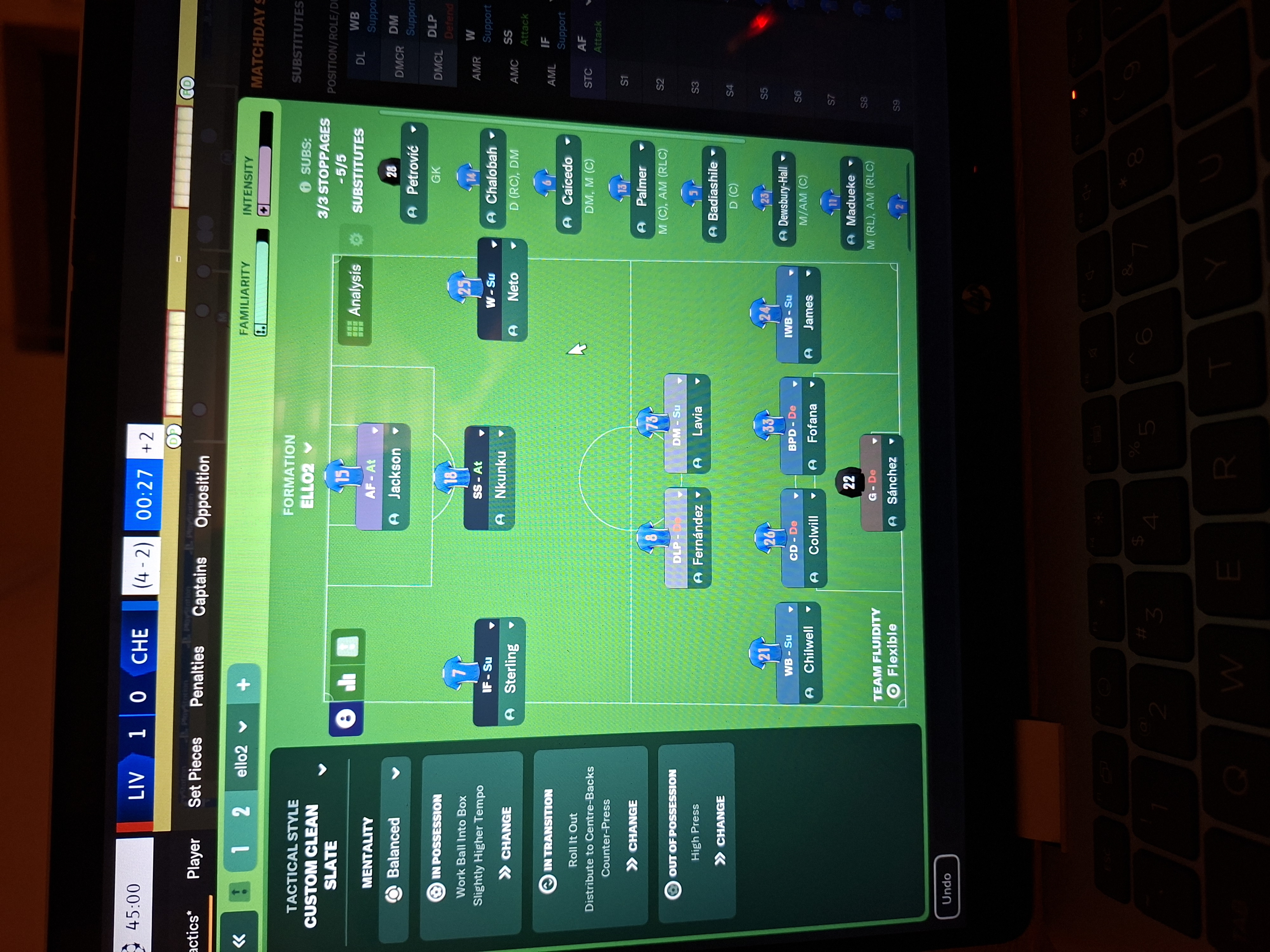 4-2-3-1 Wide tactic screenshot
