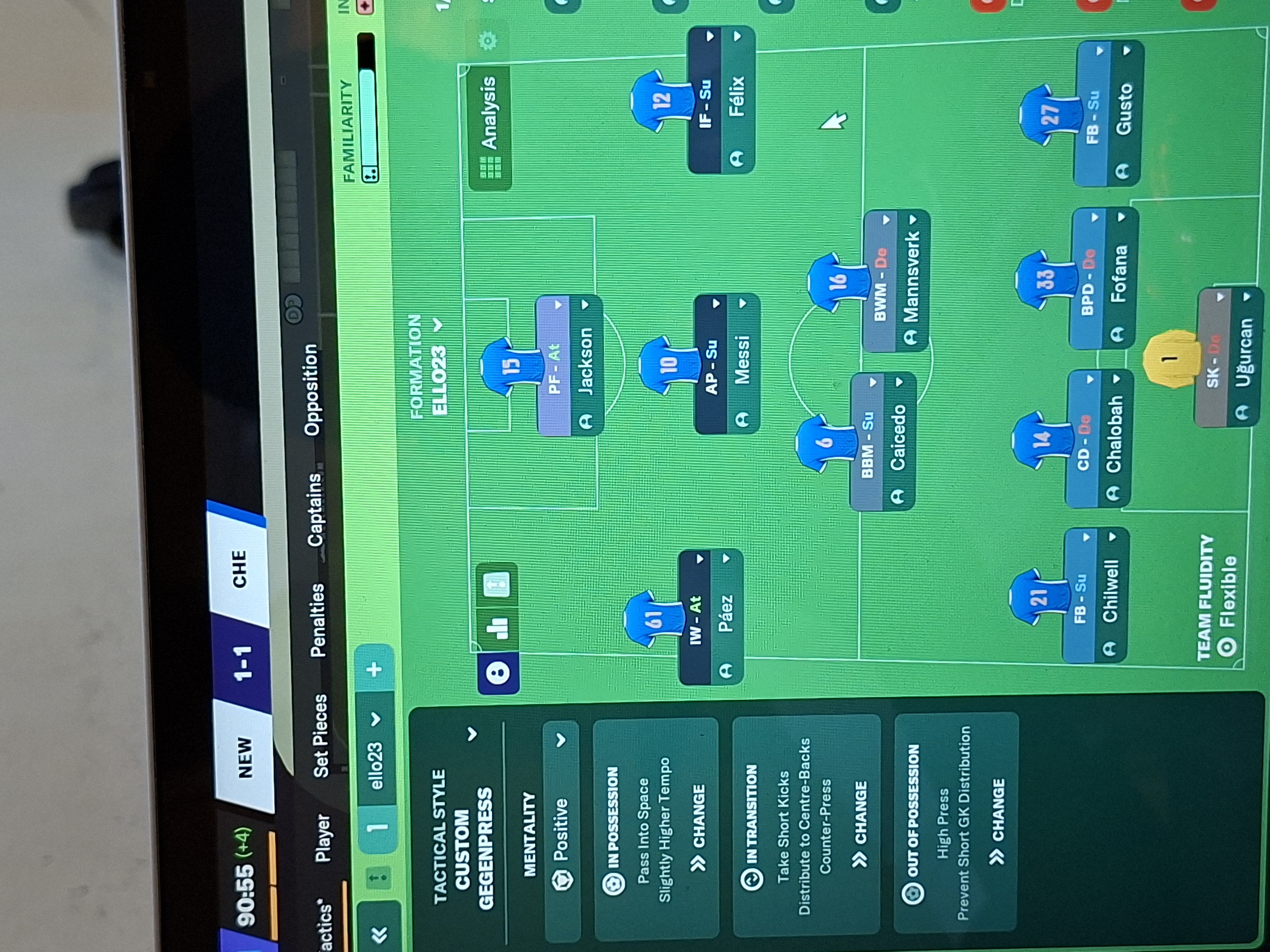 4-2-3-1 Wide tactic screenshot