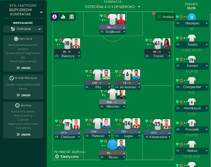 4-3-3 DP Szeroko tactic