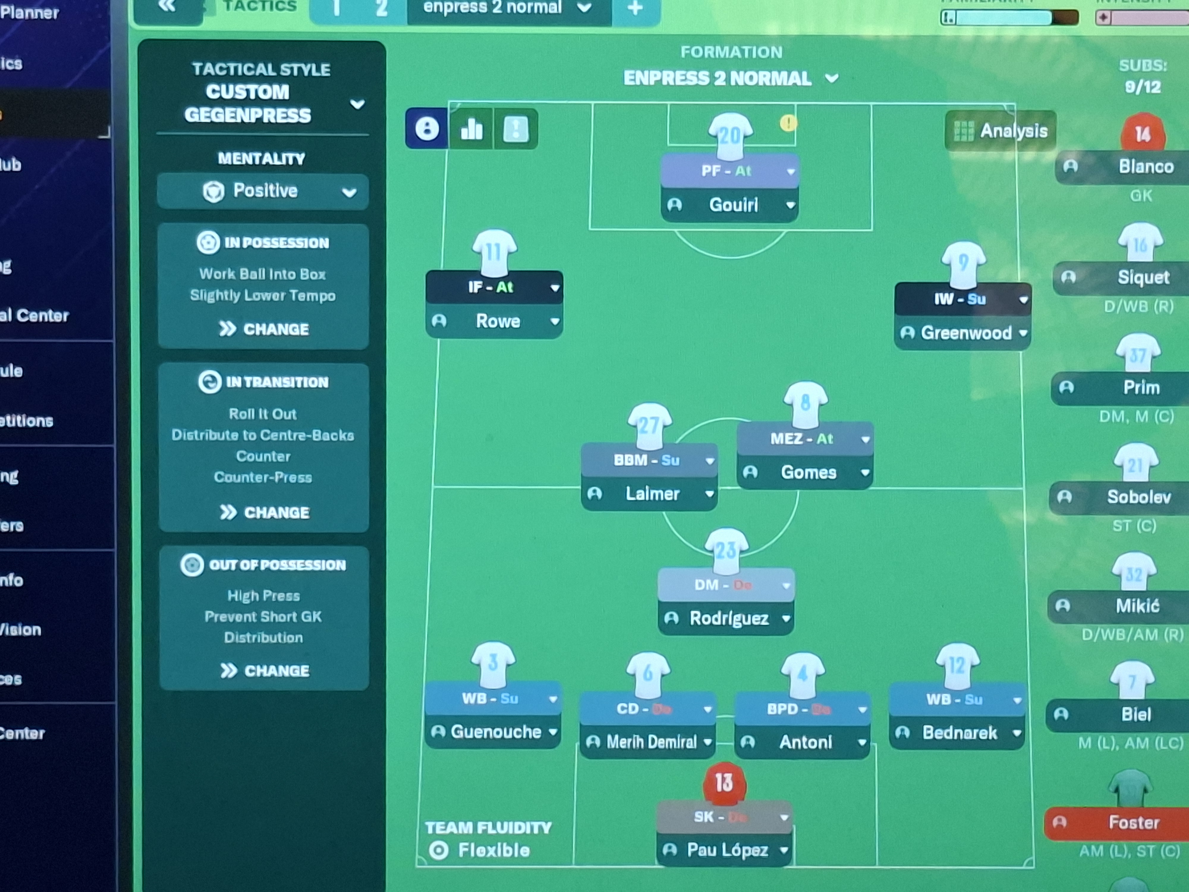 4-2-3-1 Wide tactic