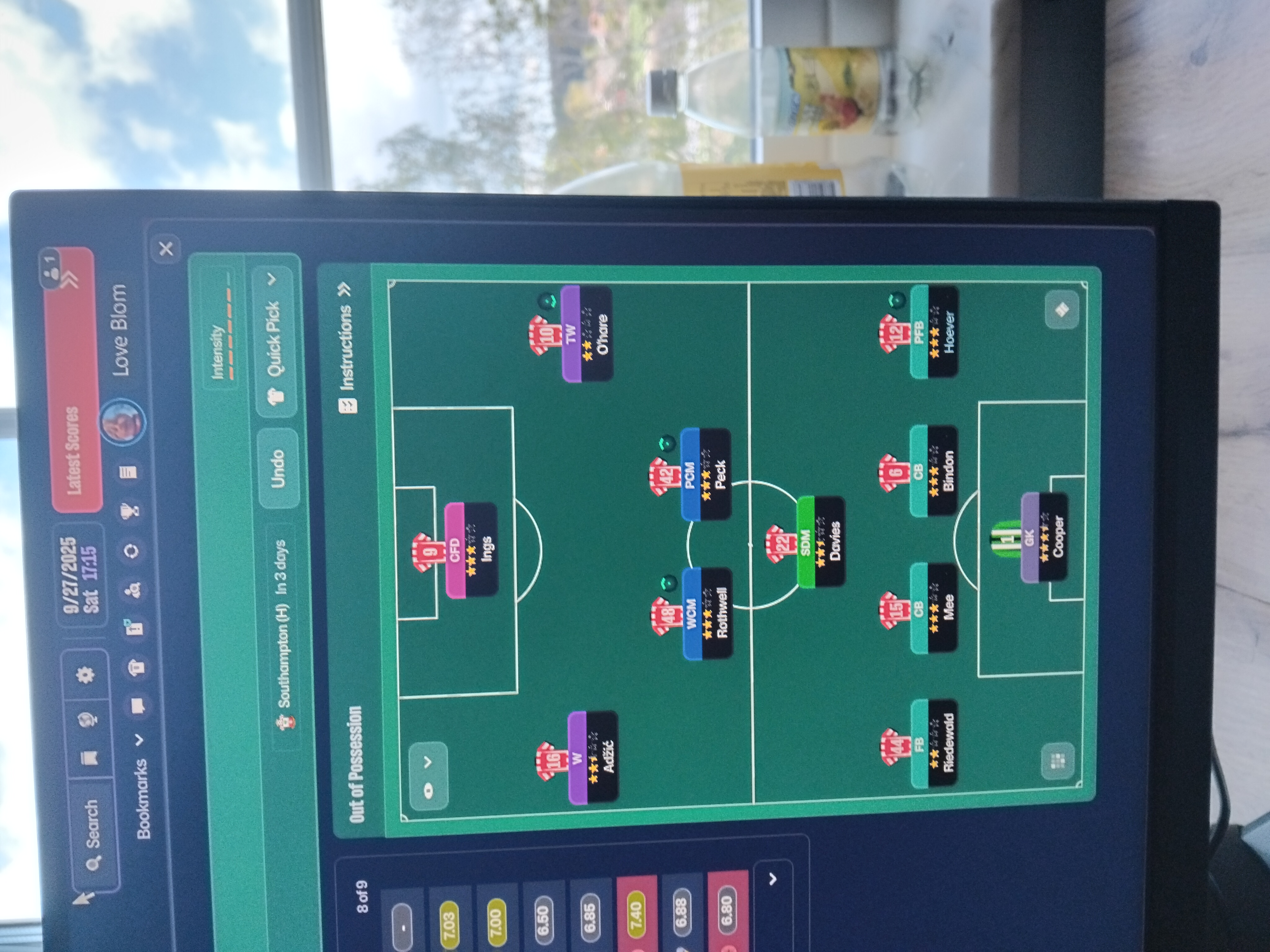 4-2-3-1 Wide tactic screenshot