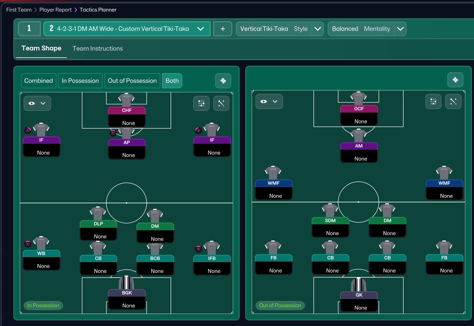4-2-3-1 Wide tactic