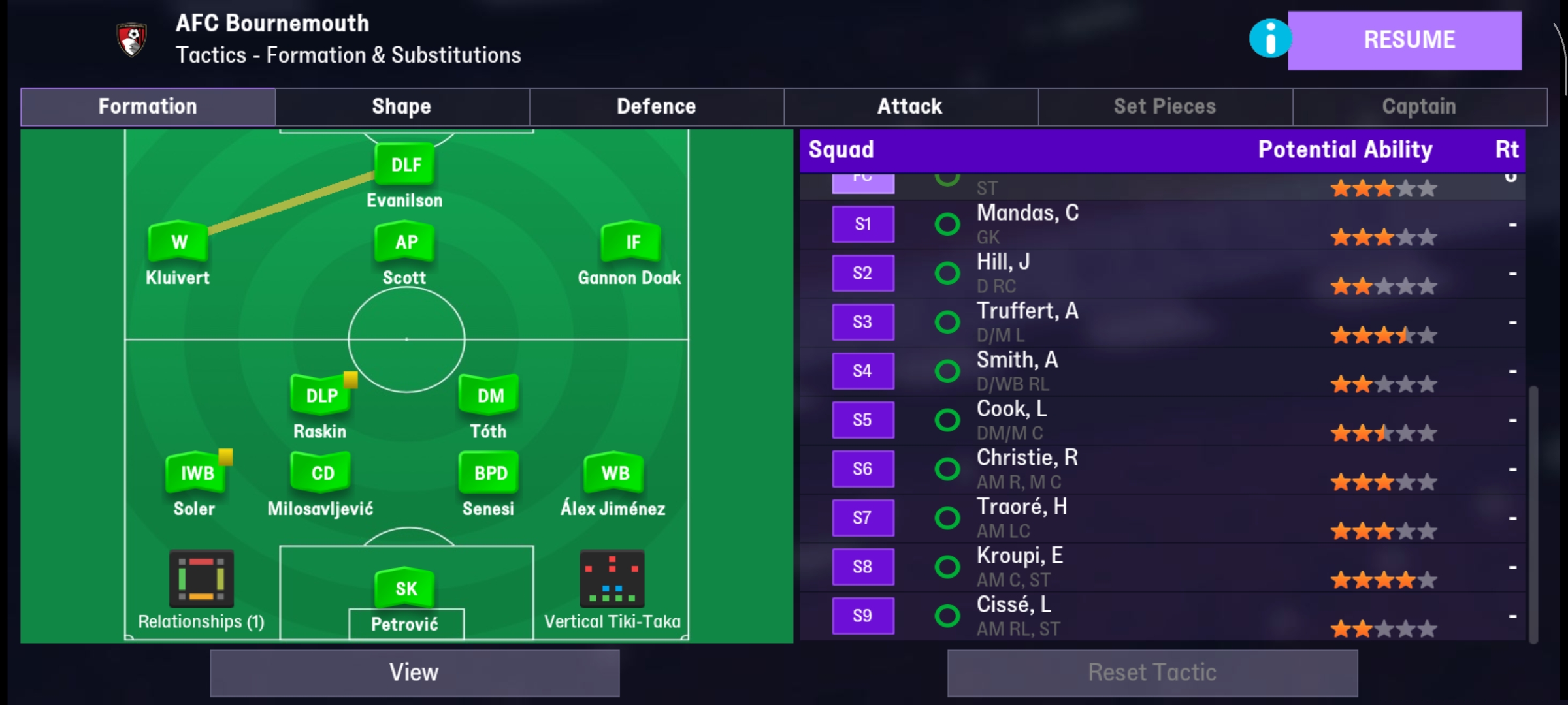 4-2-3-1 tactic screenshot