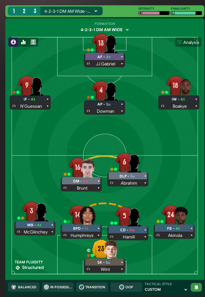 4-2-3-1 DM AM Wide tactic