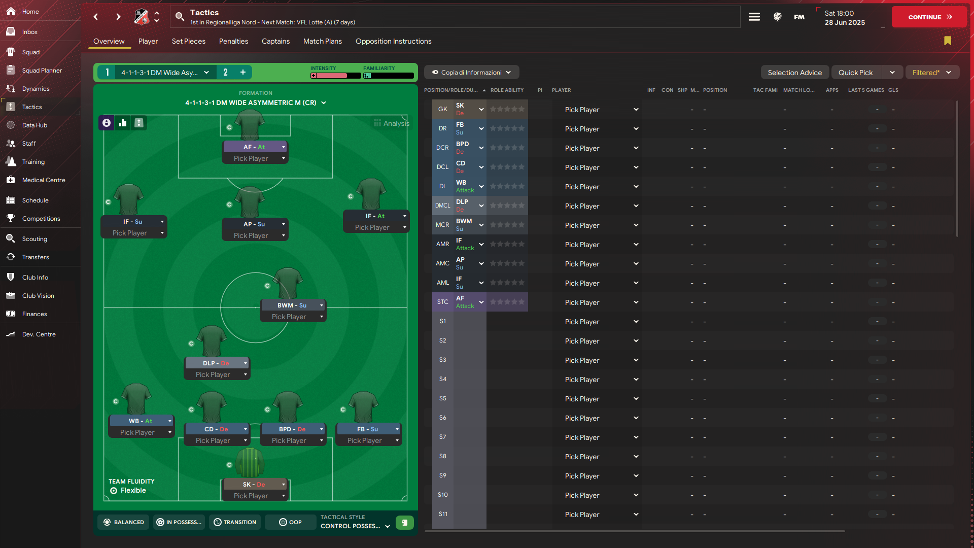 4-1-1-3-1 DM Wide Asymmetric tactic