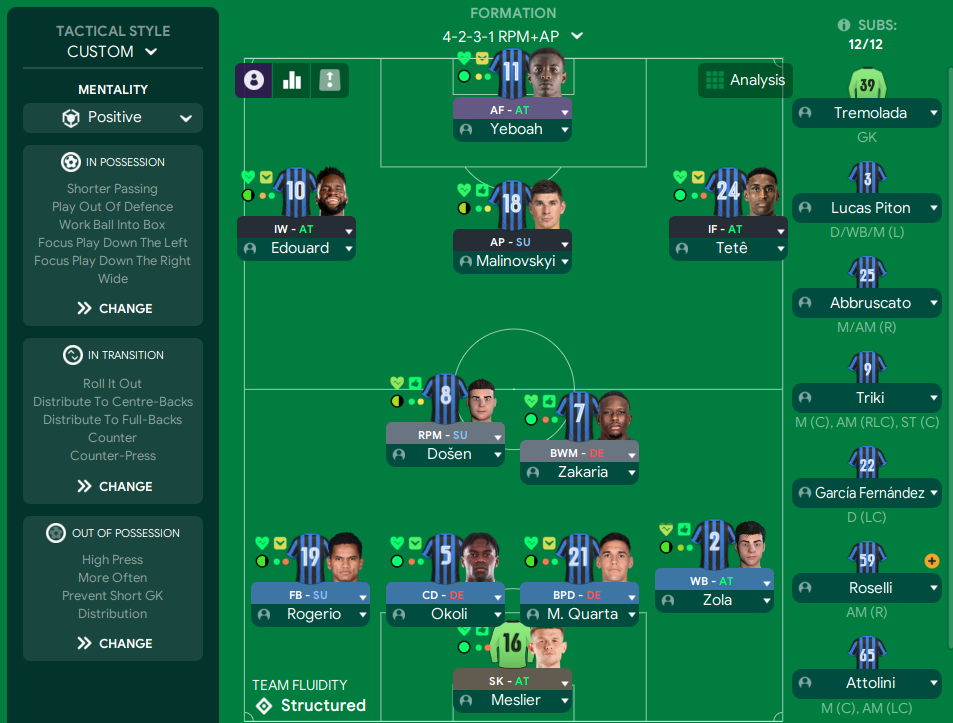 4-2-3-1 tactic screenshot