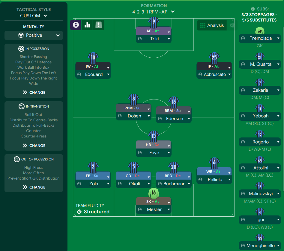 4-2-3-1 tactic screenshot