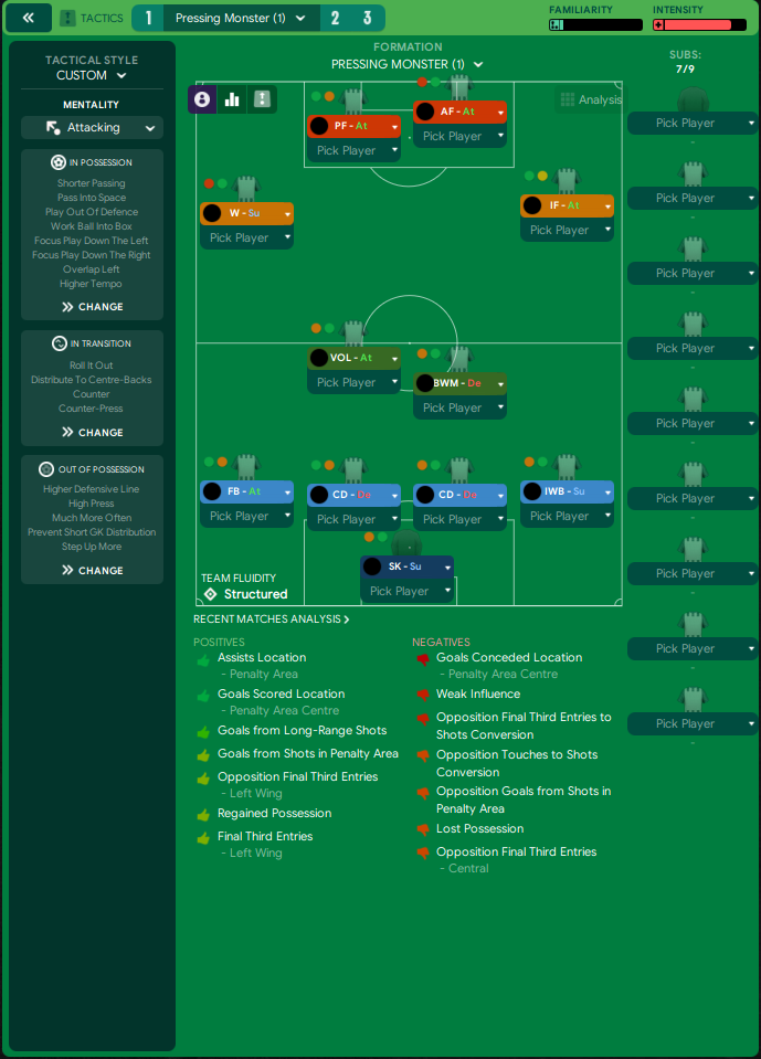 4-3-3 tactic screenshot