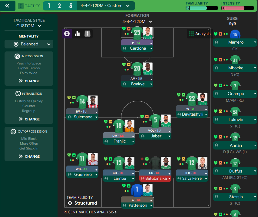 4-4-1-1 DM tactic