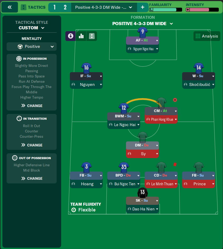 4-3-3 DM Wide tactic screenshot
