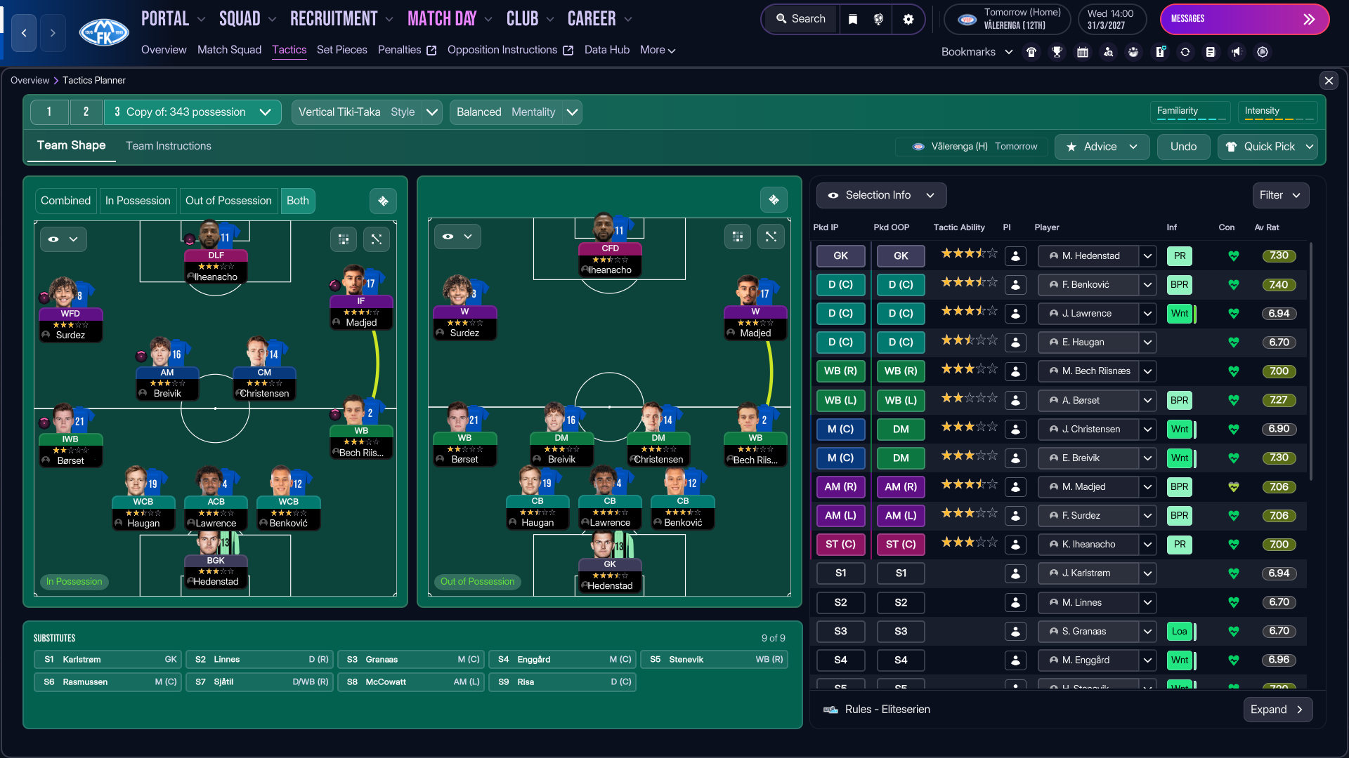 3-4-3 tactic screenshot