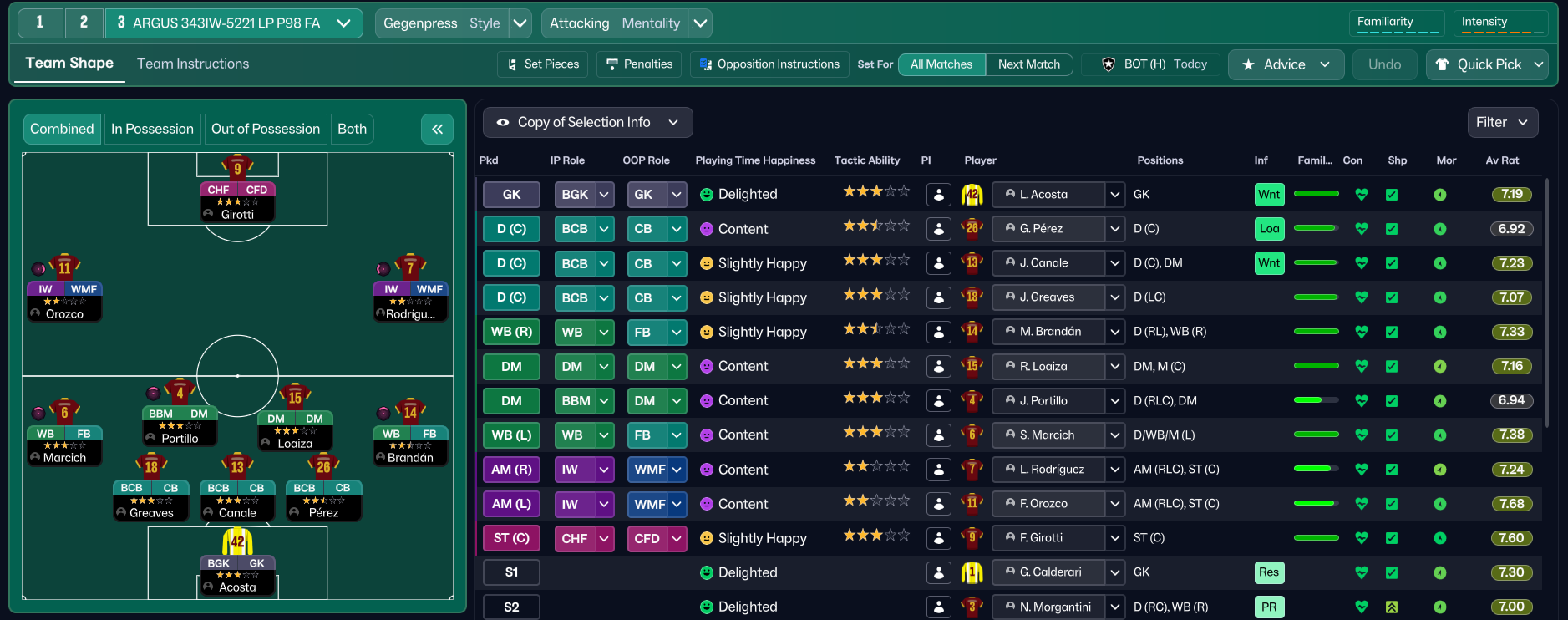 3-4-3 tactic screenshot