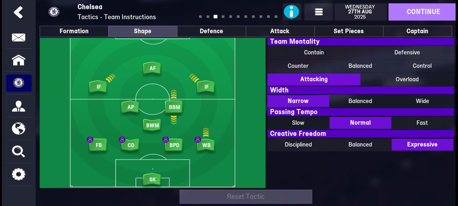 4-3-3 tactic screenshot