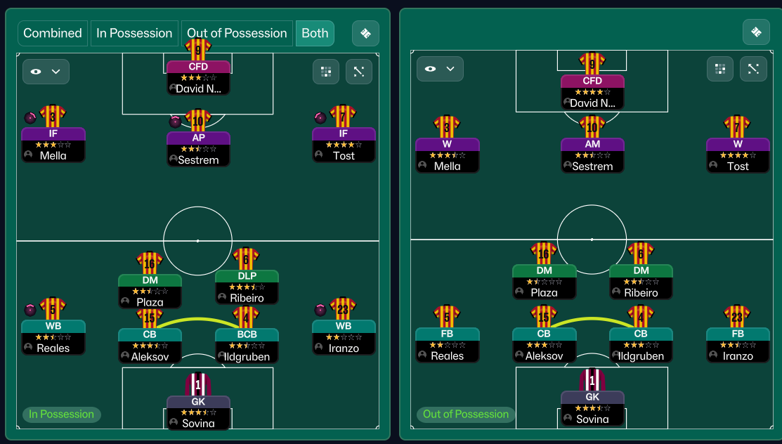 4-2-3-1 tactic screenshot