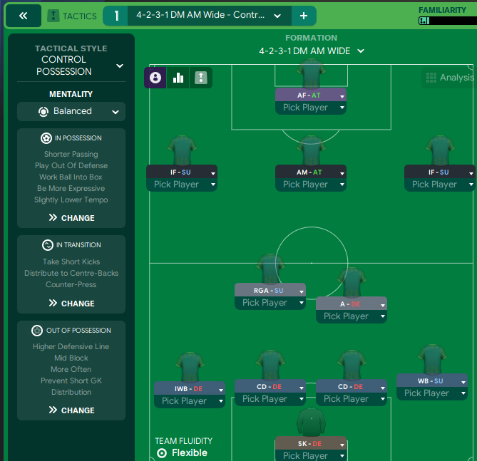 4-2-3-1 DM Wide tactic