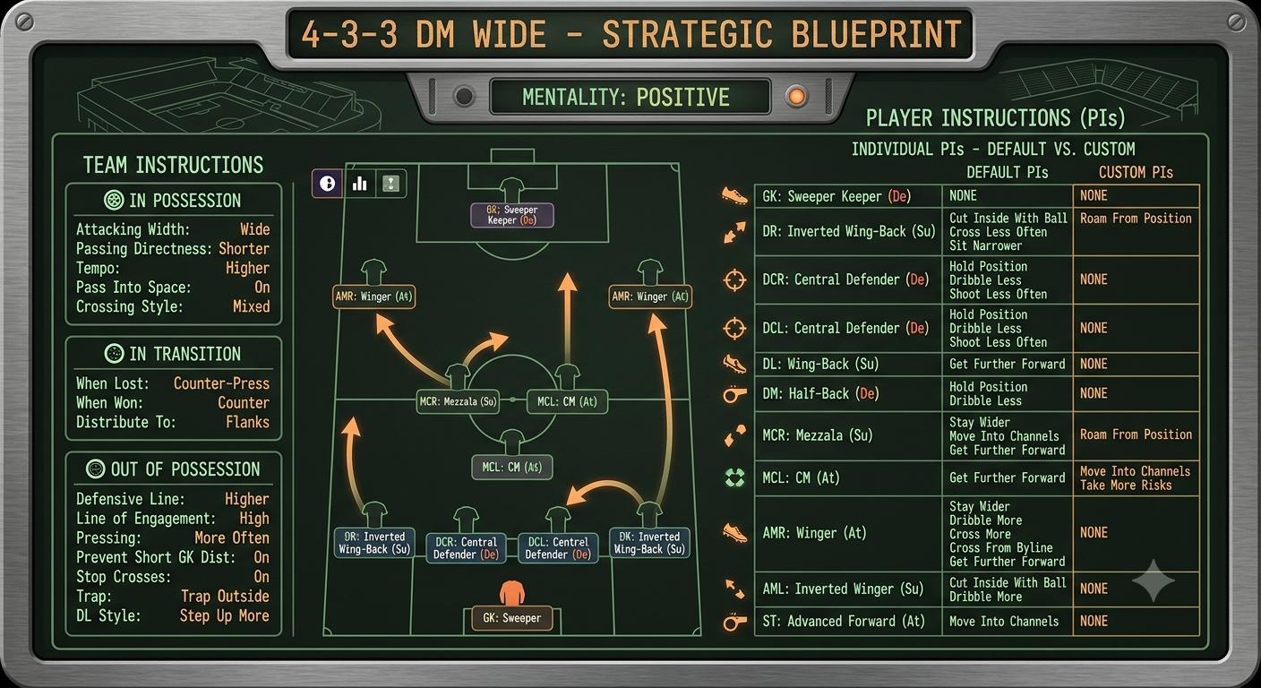 4-3-3 DM Wide tactic