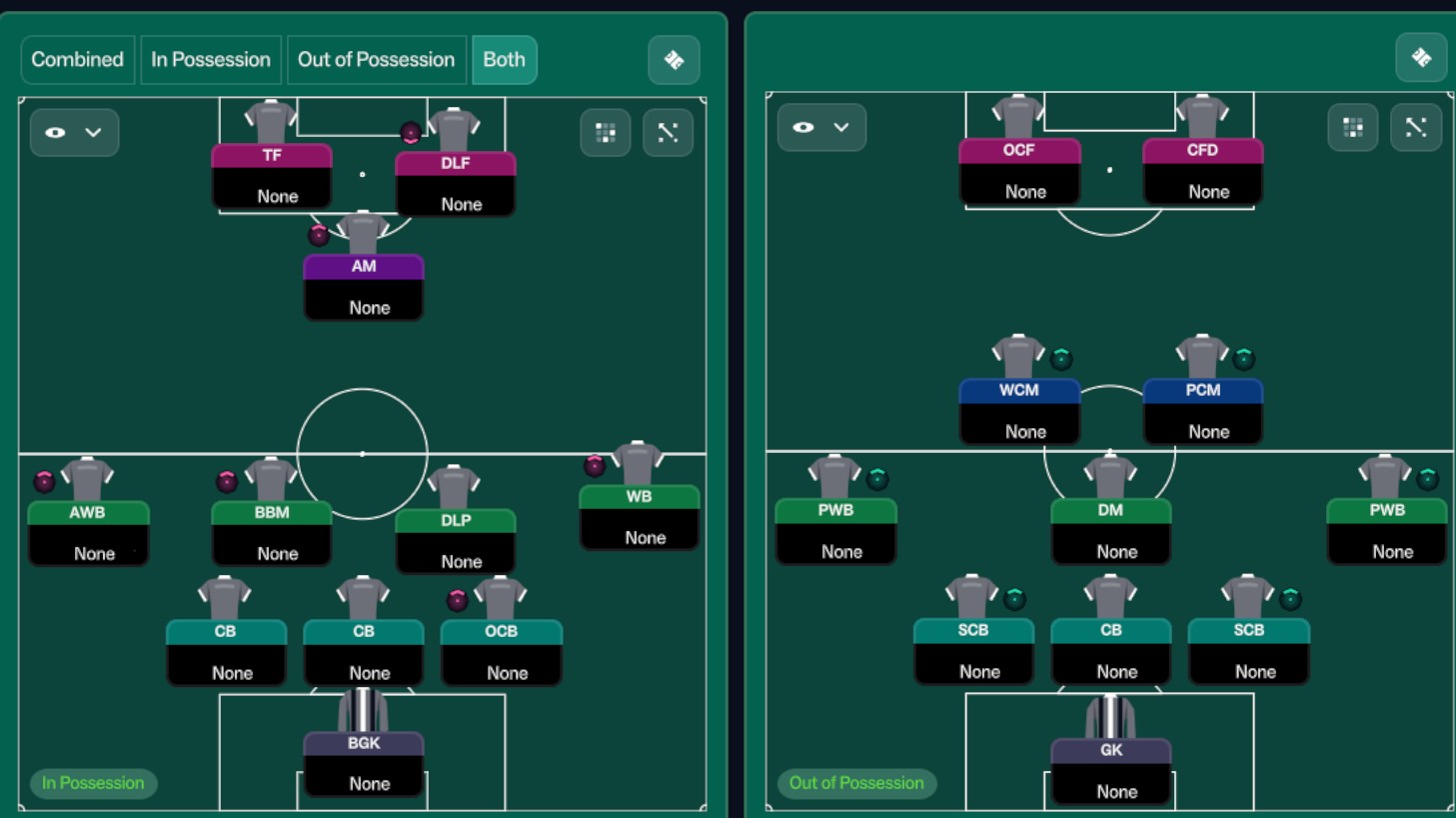 4-2-3-1 Wide tactic screenshot