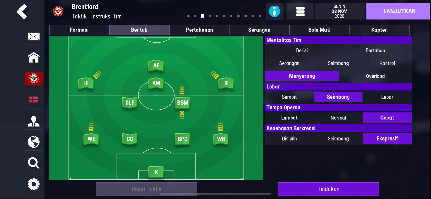 4-3-3 tactic